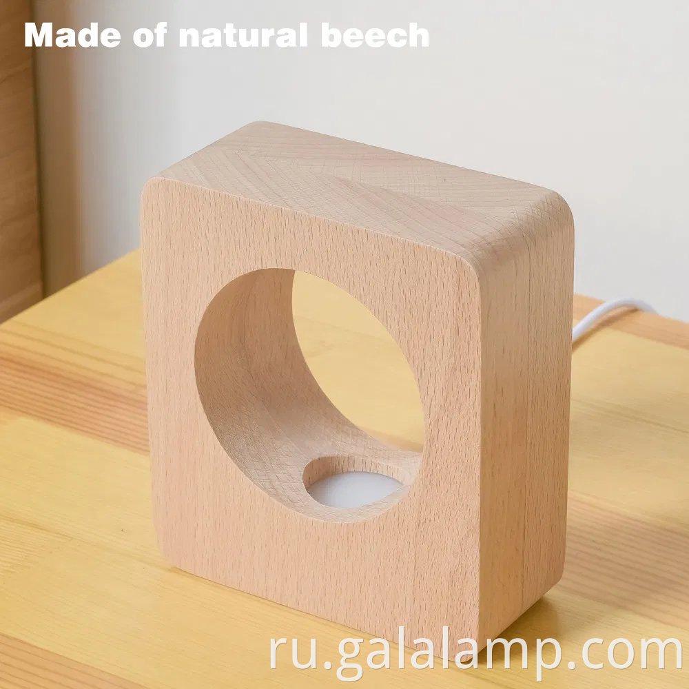 Подарок высокого класса, интеллектуальное твердое дерево, светодиодный ночной свет, творческий